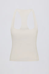 Soft Active Racerback Tank Top in Cream