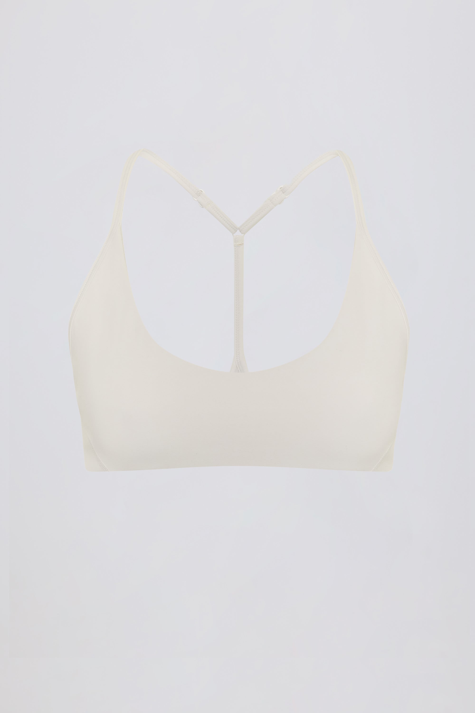 Soft Active Racerback Sports Bra in Cream