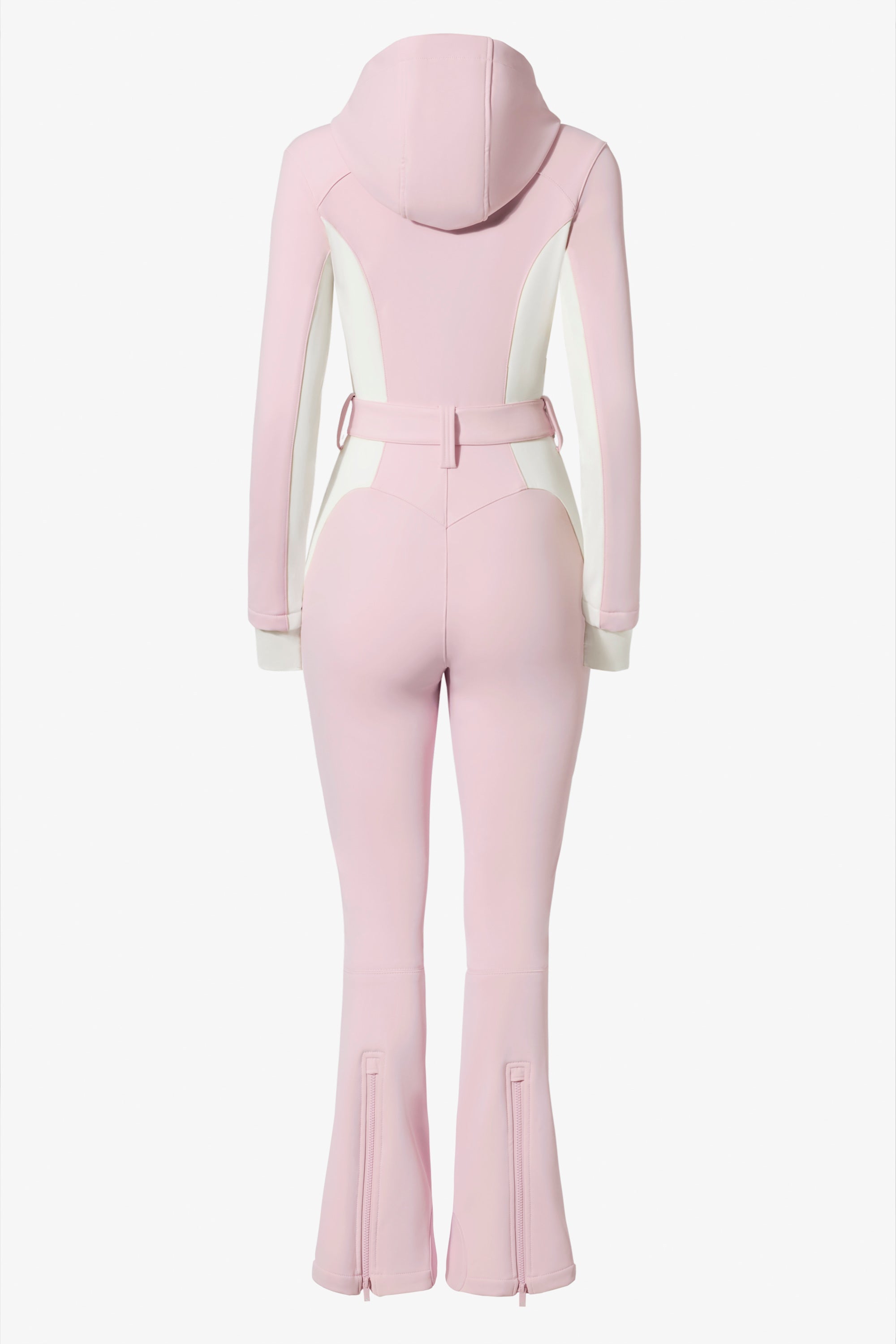 Waterproof Hooded Fitted Ski Suit in Powder Pink