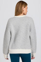 Knit Logo Oversized Jumper in Ice