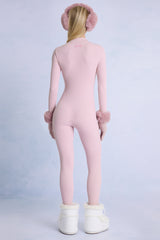 Thermal Base-Layer Jumpsuit in Powder Pink
