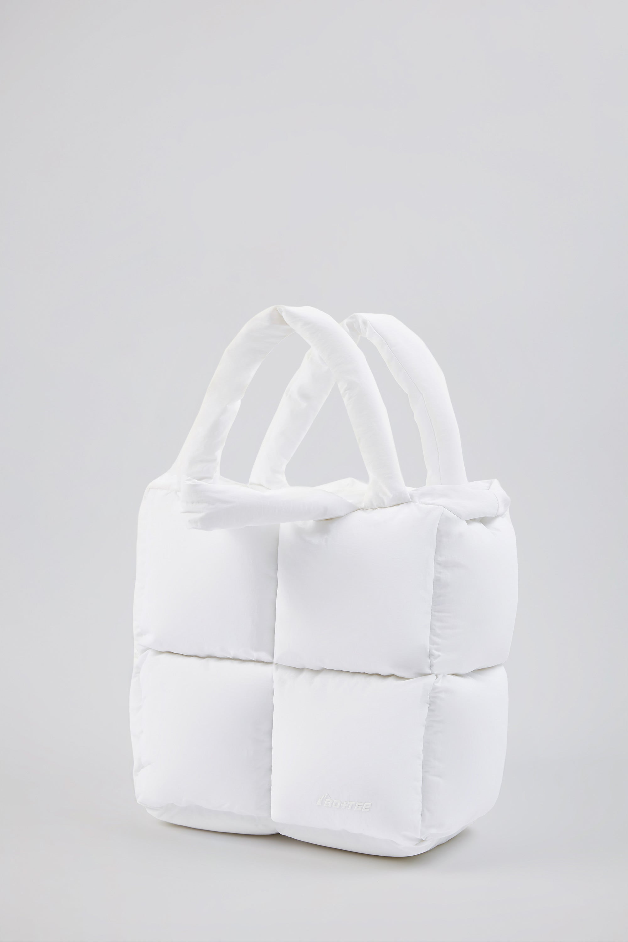 Quilted Puffer Bag in White
