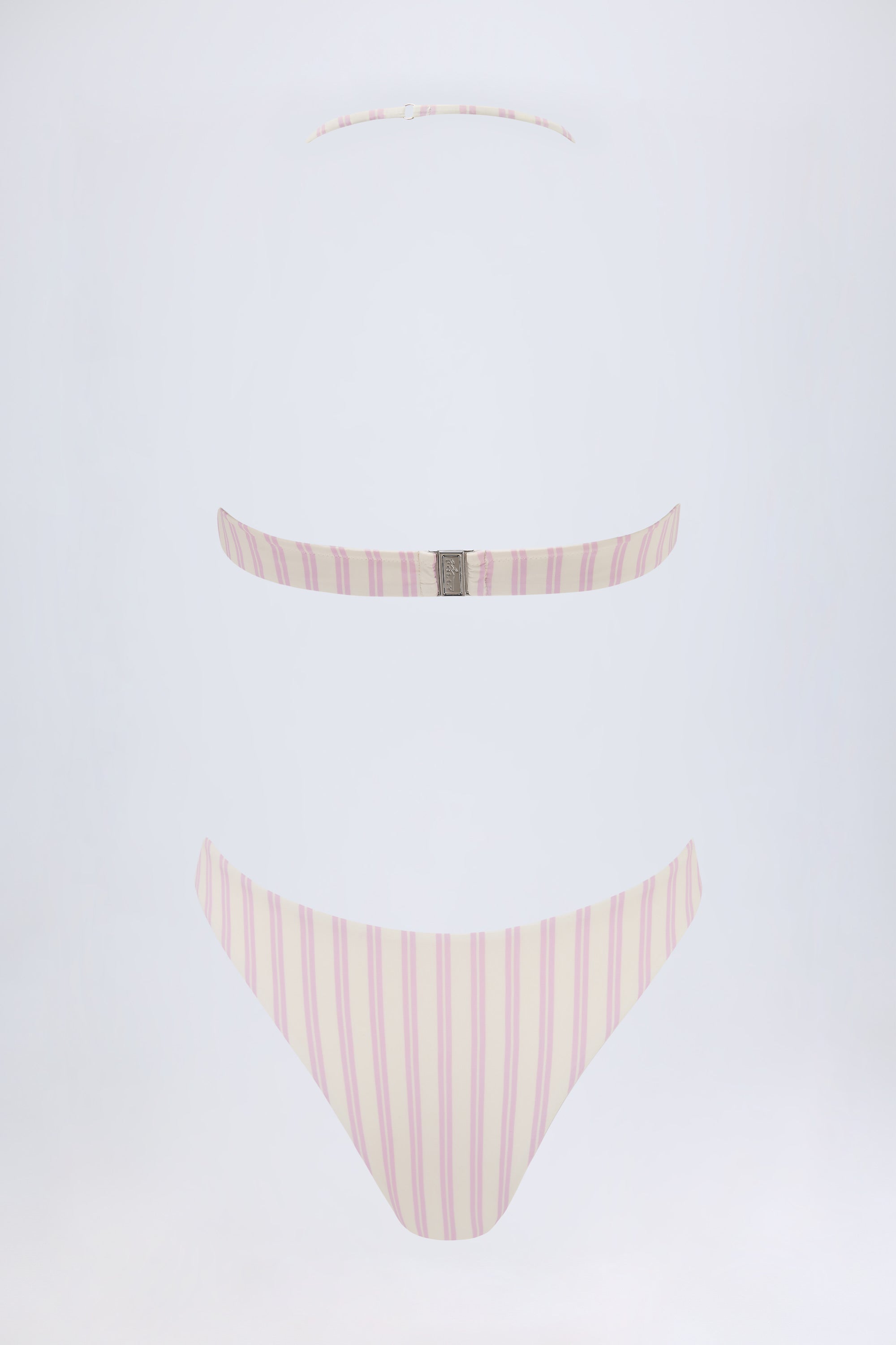 Cut-Out Halterneck Swimsuit in Mauve