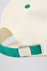 Baseball Cap in White Varsity Green