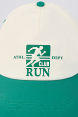 Baseball Cap in White Varsity Green