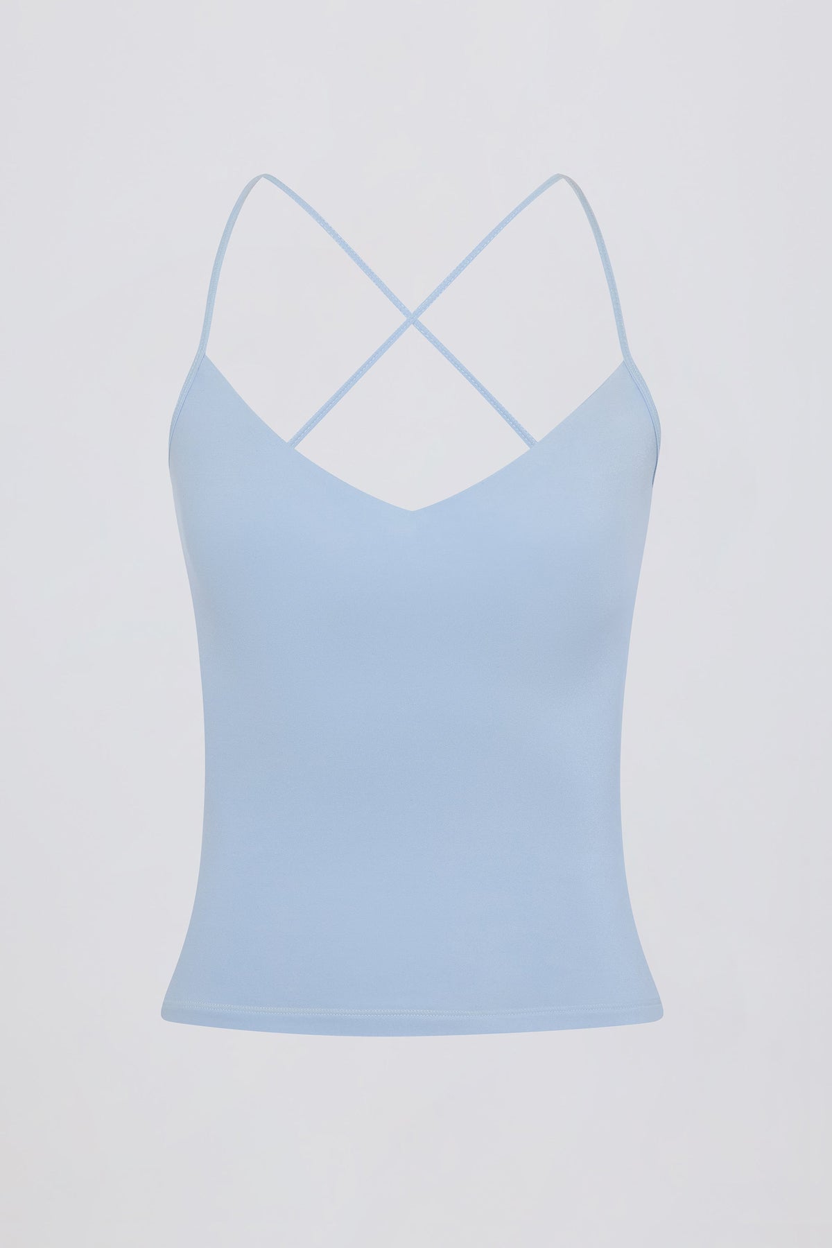 Cross-Back Tank Top in Sky