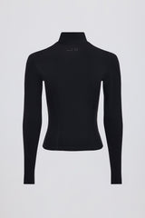 Soft Active Zip-Up Jacket in Black